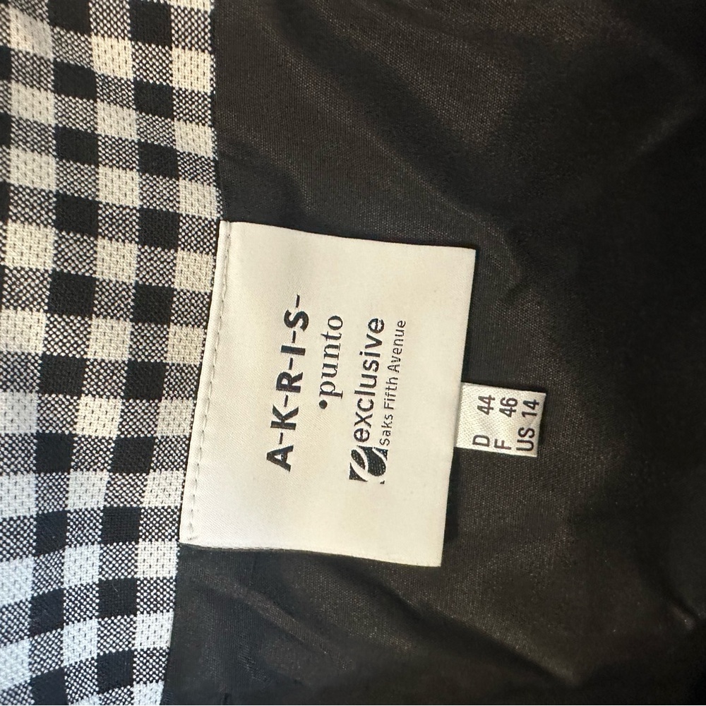 Akris punto Black and White Gingham Pencil Skirt - Picture 5 of 5